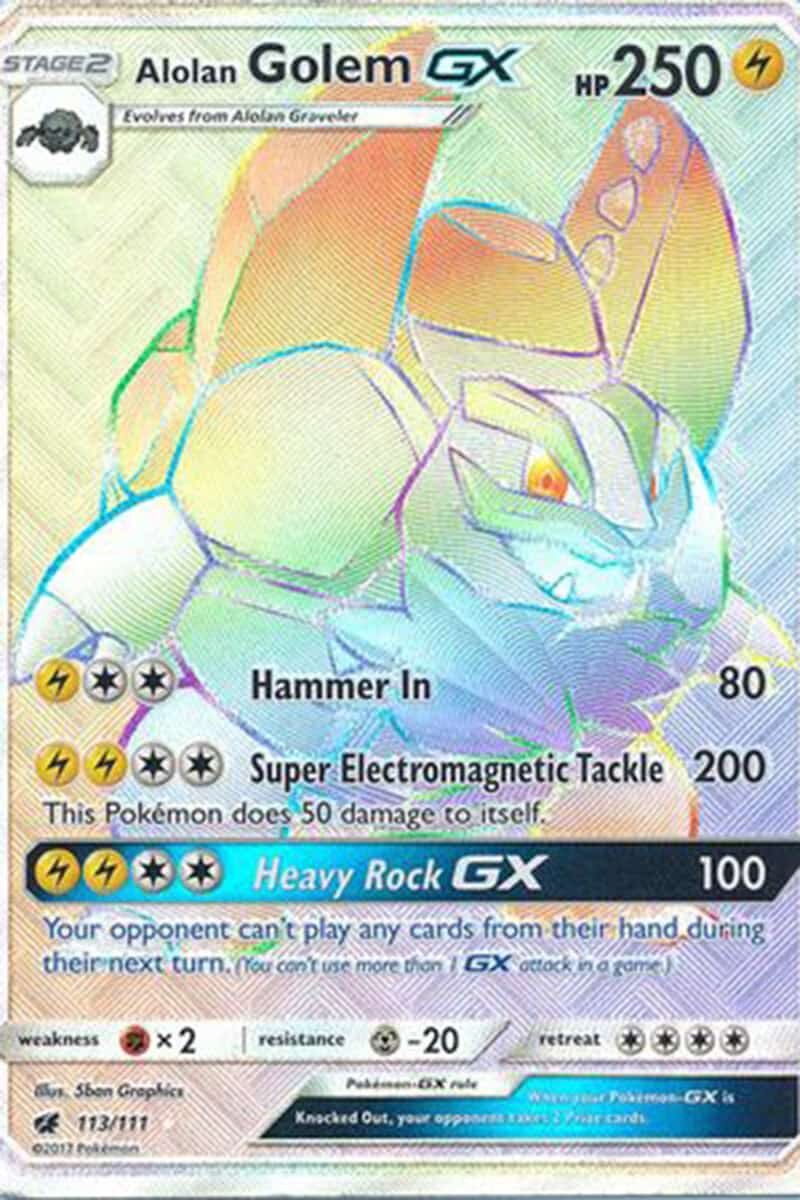 Alolan Golem GX 113/111 Hyper rare