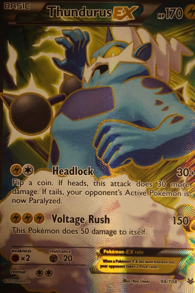 Thundurus EX 98/108 Full Art - Pocket Monster