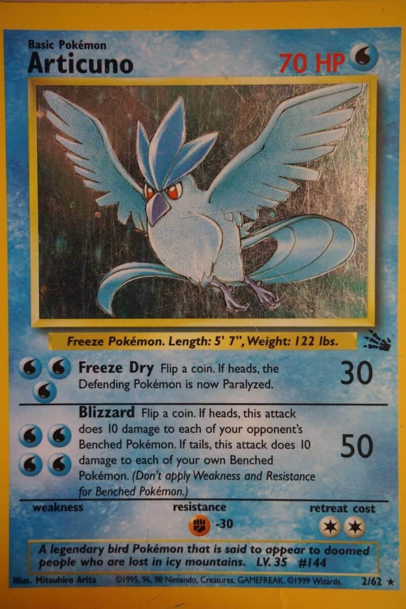 articuno pokemon card 2 62 Black & White Legendary Treasures Holo Rare #32 proof acrylic case Articuno 2/62 Holo Rare -