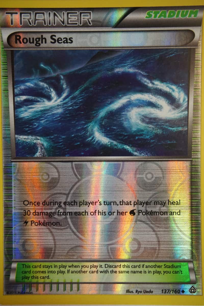 rough seas pokemon card POKMON GAME s10P 063/067 U you cant play this card Rough Seas 137/160 Reverse holo