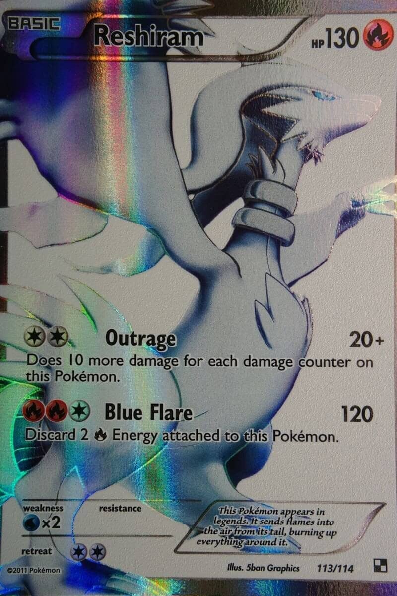 Reshiram 113/114 Full art - Pocket Monster