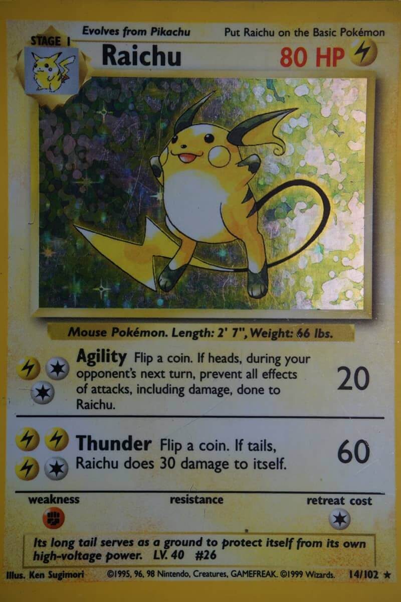Raichu 14/102 Holo Rare