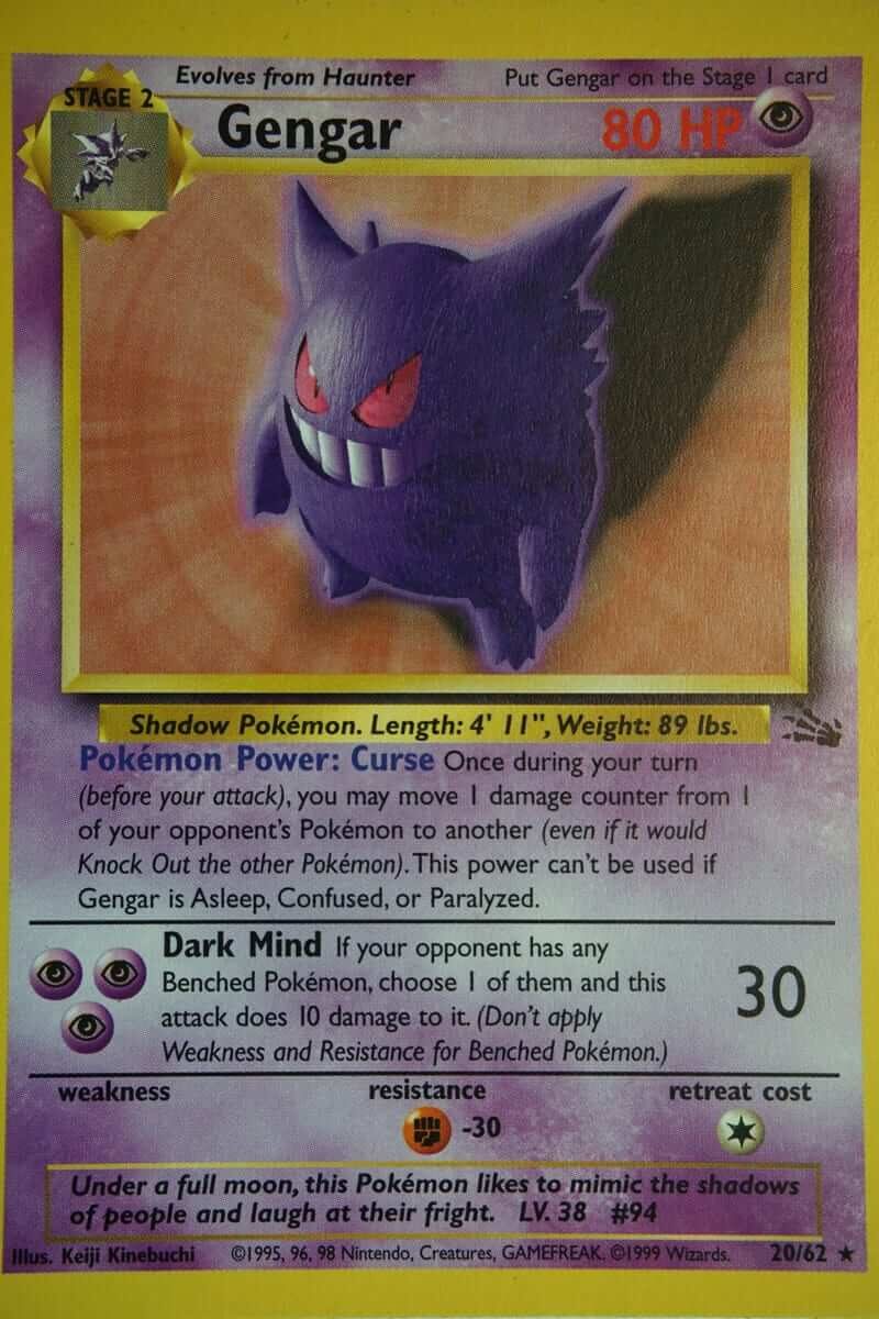 Gengar 20/62 Rare
