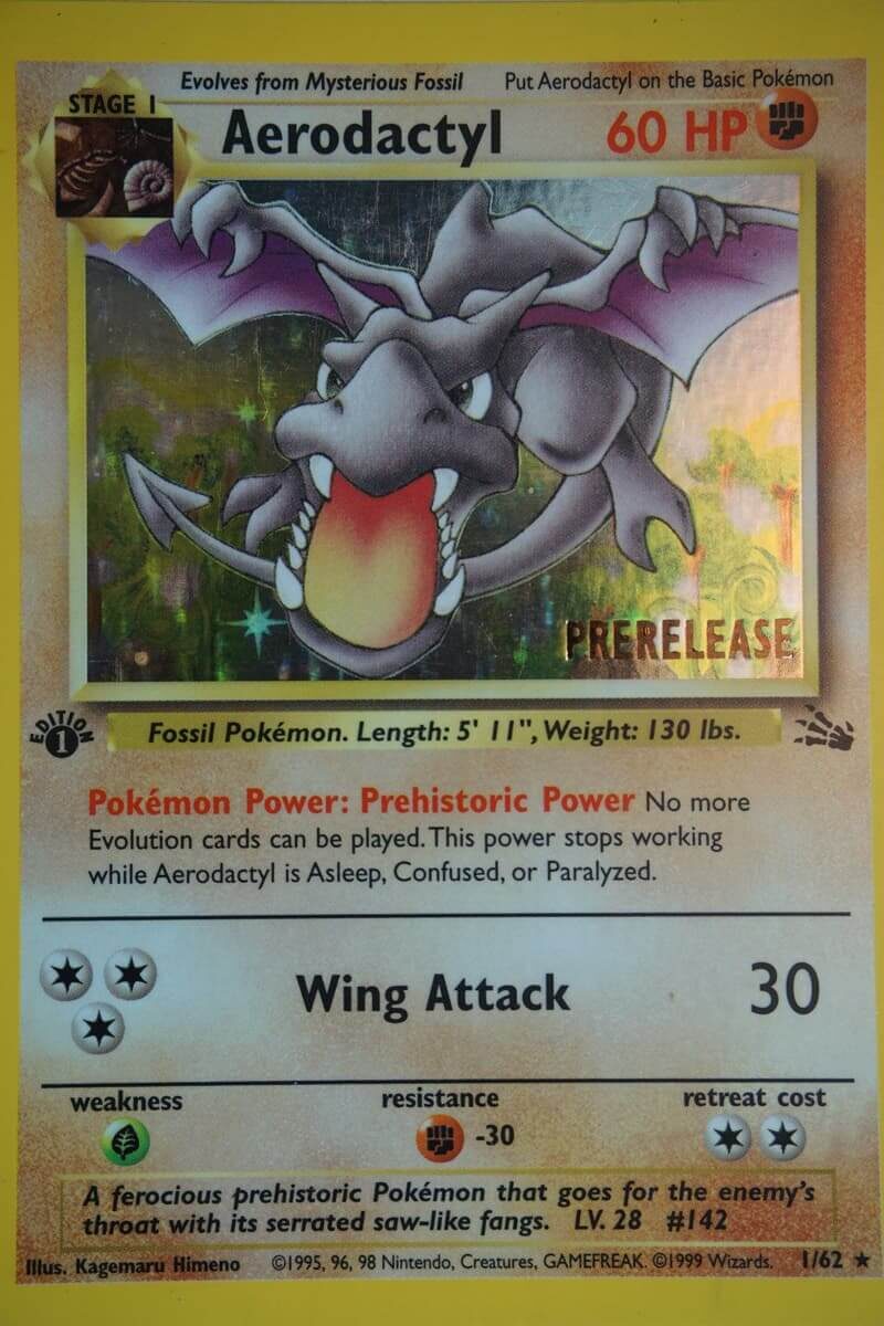 Aerodactyl (Prerelease) 1/62 Holo Rare - Pocket Monster