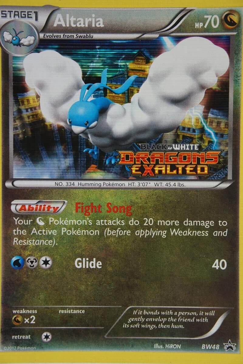 Altaria BW48 Holo Pre Release Promo