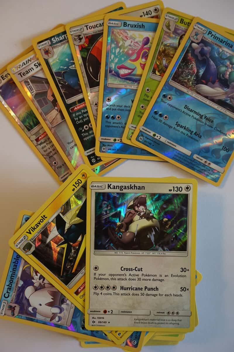 50 Sun & Moon og nyere Pokemonkort