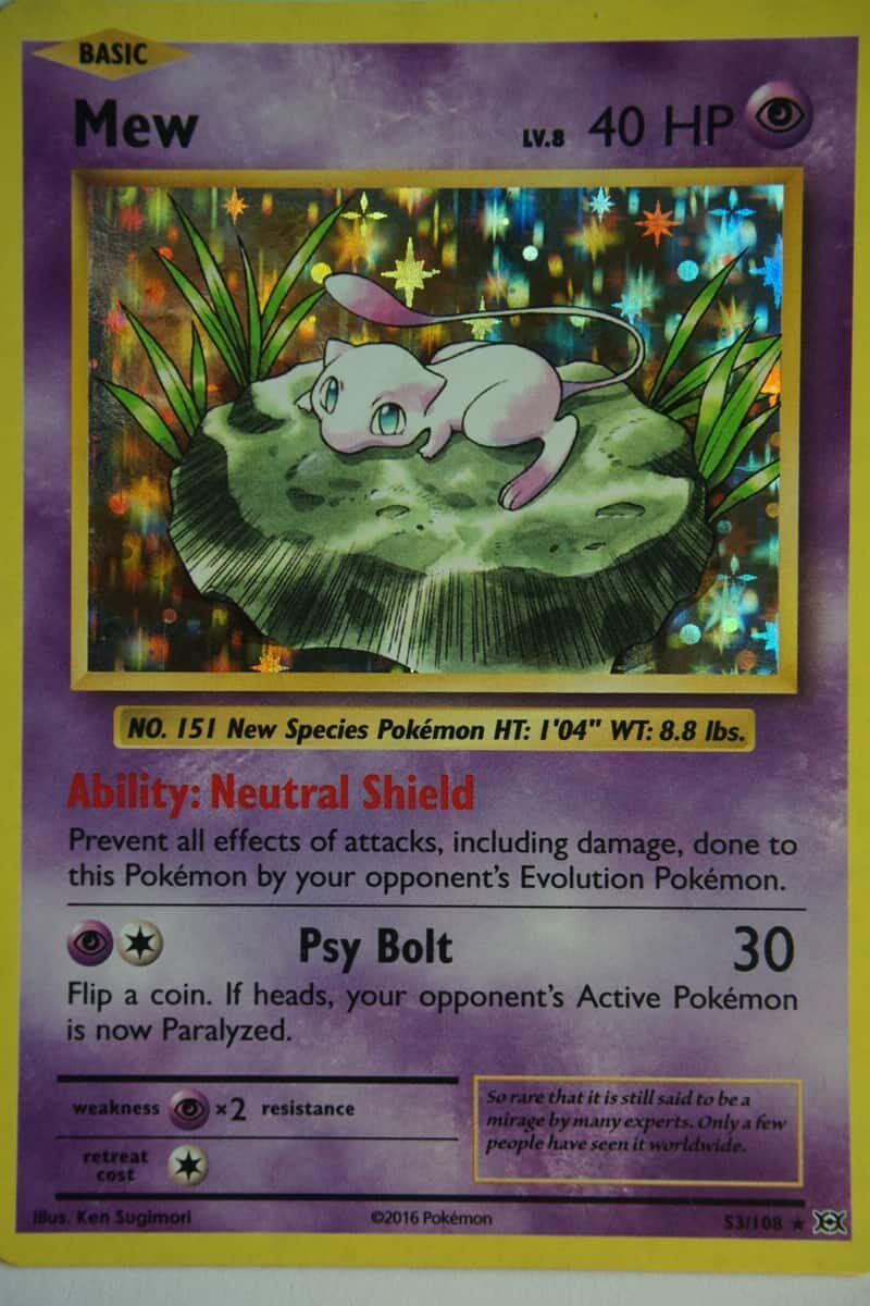 Mew 53/108 Holo Rare
