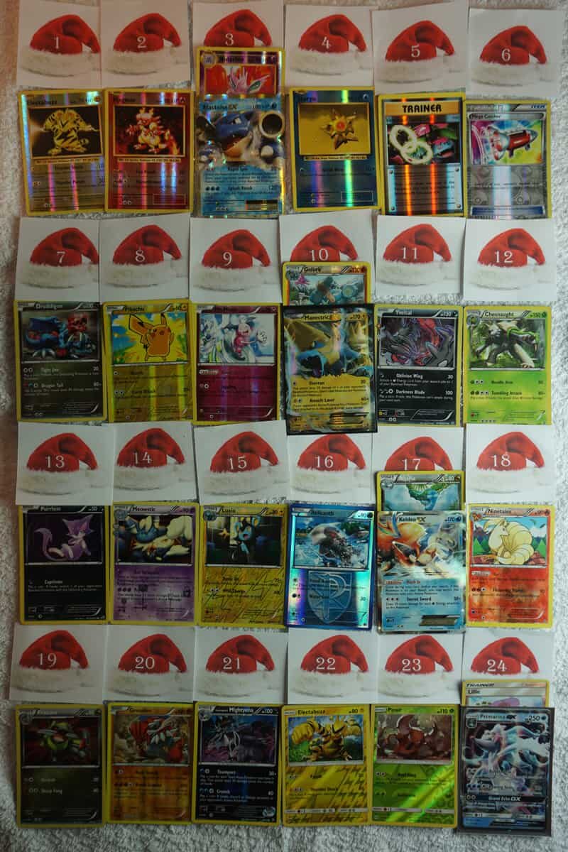 Pokémon pakkekalender med adventsgaver