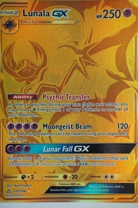 Lunala GX 172/156 Gold Secret