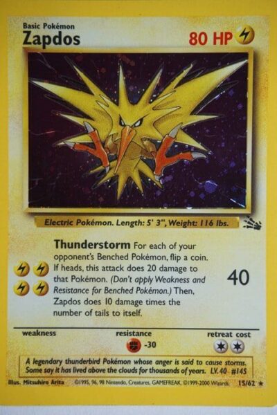 Zapdos 15/62 Holo Rare