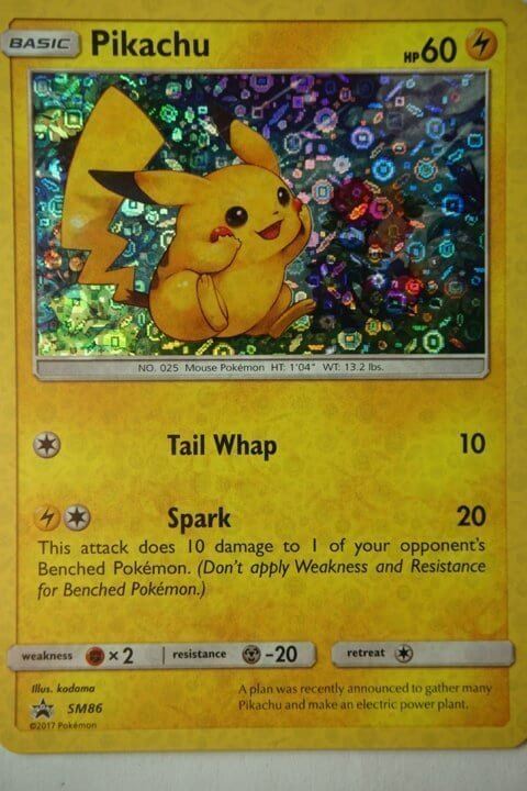 Pikachu SM86 Sequin Holo Promo