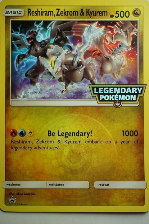 Reshiram Zekrom og Kyurem Legendarisk stort kort