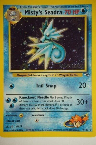 Misty's Seadra 9/132 Holo Rare Pre-Release