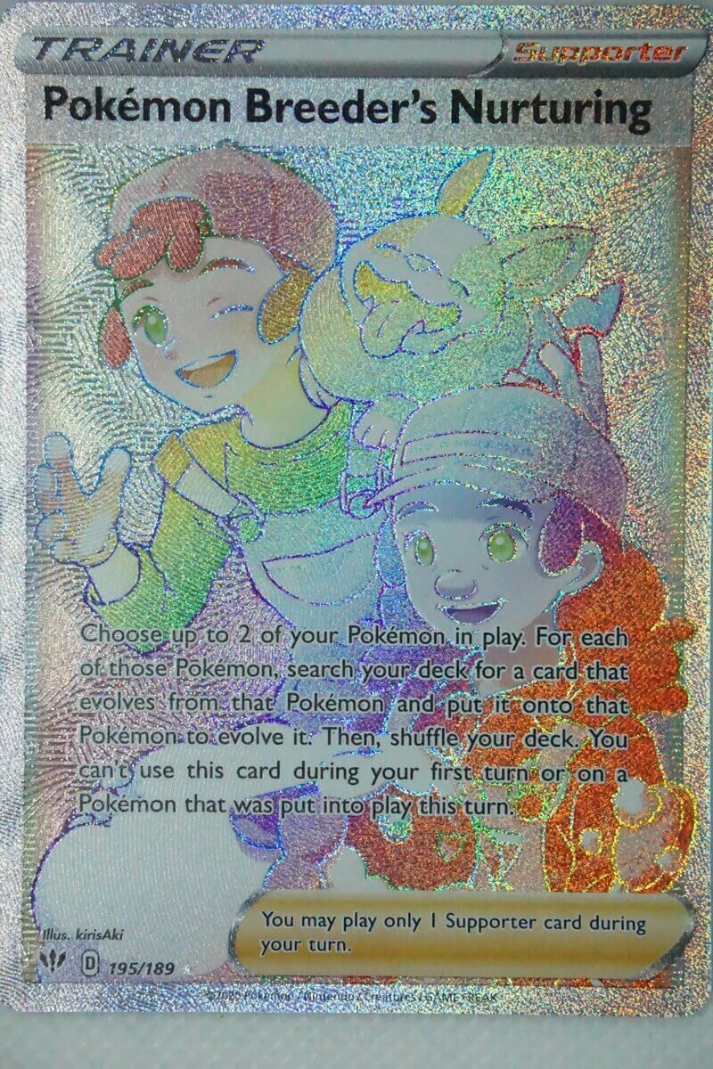 Pokemon Breeder's Nurturing 195/189 Hyper Rare