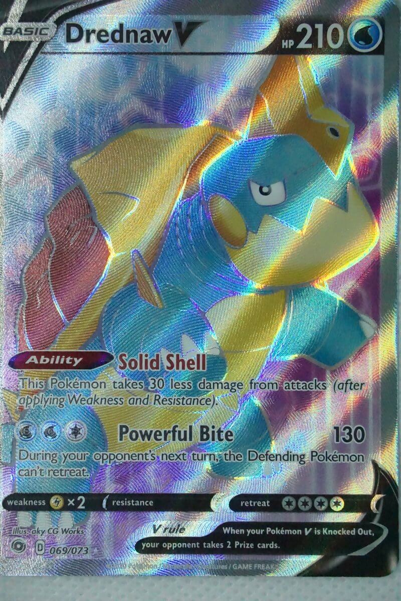 drednaw v pokemon card value 069/073 Full Art 69/73 / Ultra Rare Card Type / HP / Stage Drednaw V SR 102/100 S3