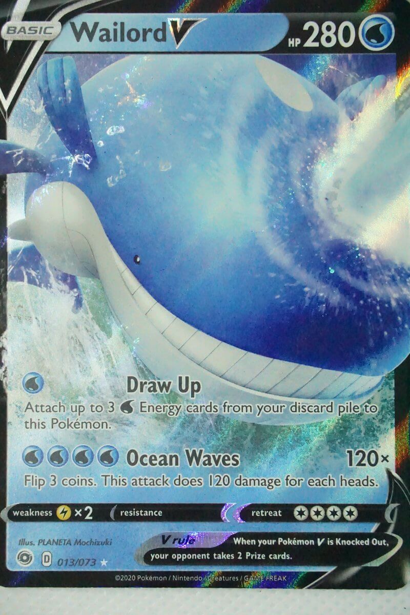 wailord v pokemon card Wailord V 013/073