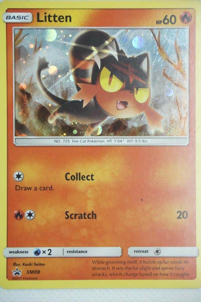 Litten SM08 Holo Promo - Pocket Monster Litten SM08 Holo Promo - Pocket Monster