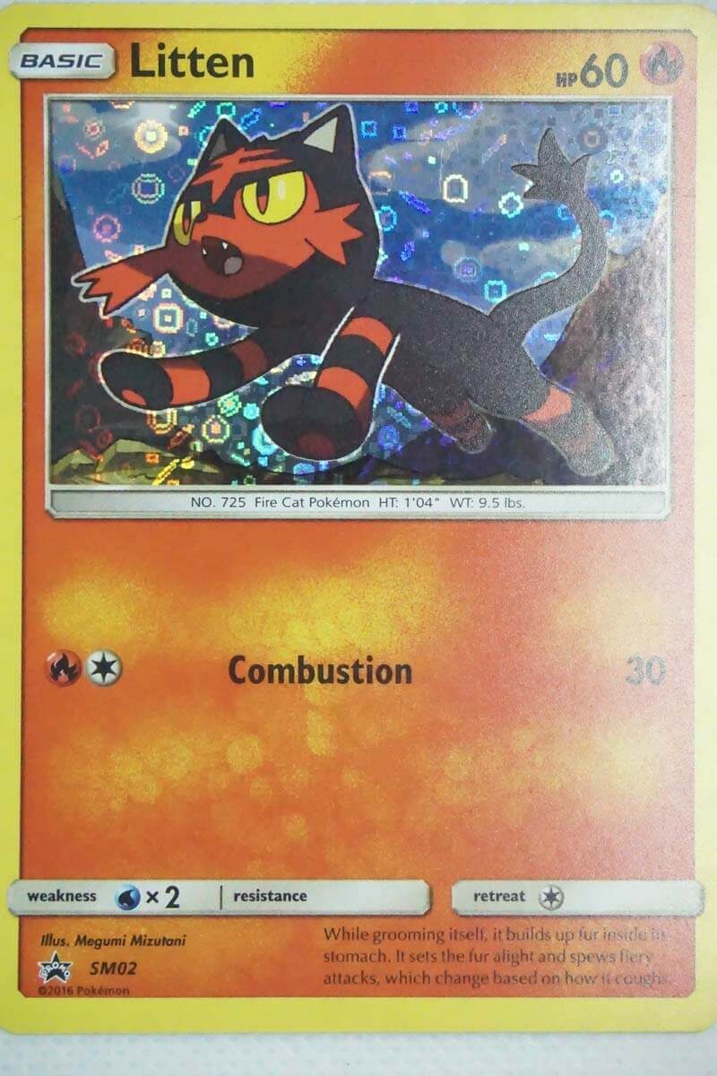Litten SM02 Sequin Holo Promo - Pocket Monster