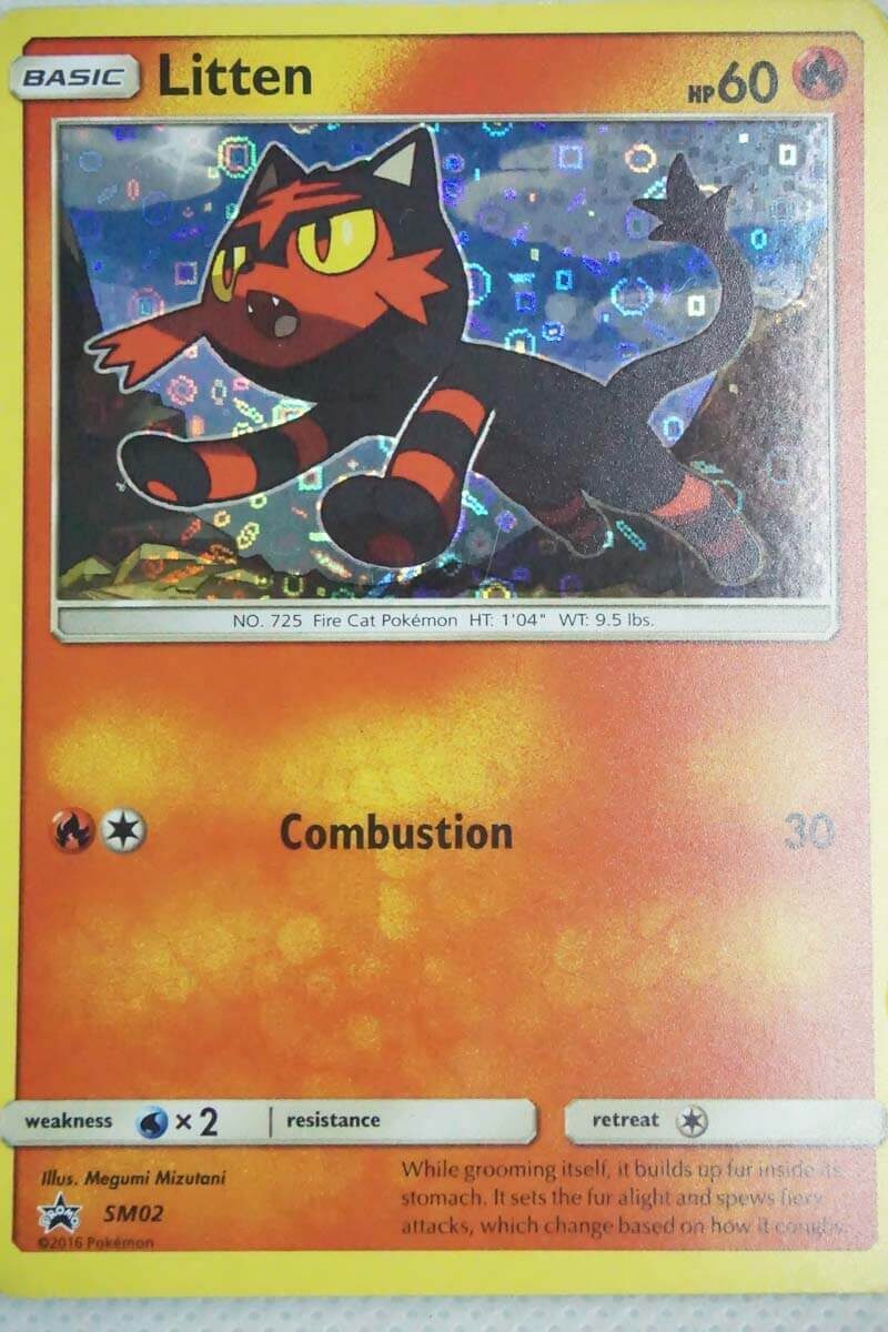 Litten SM02 Sequin Holo Promo - Pocket Monster