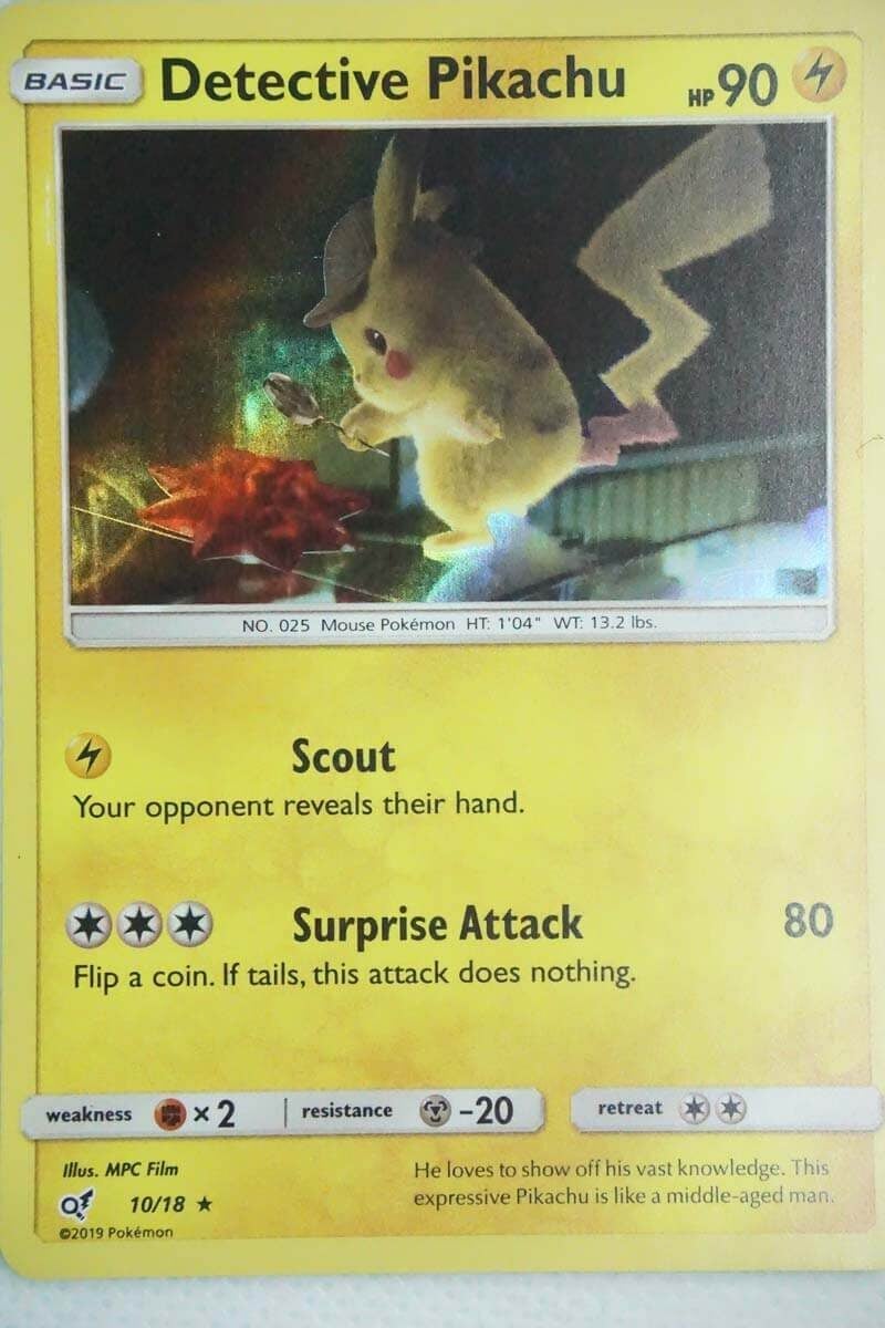 Detektiv Pikachu 10/18 Holo Sällsynt
