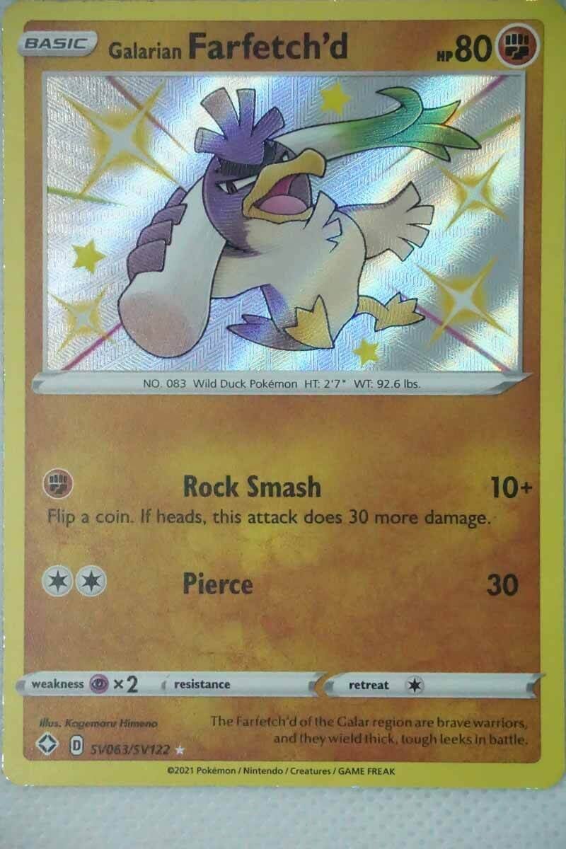 Galarian Farfetch'd SV63/SV122 Shiny Rare