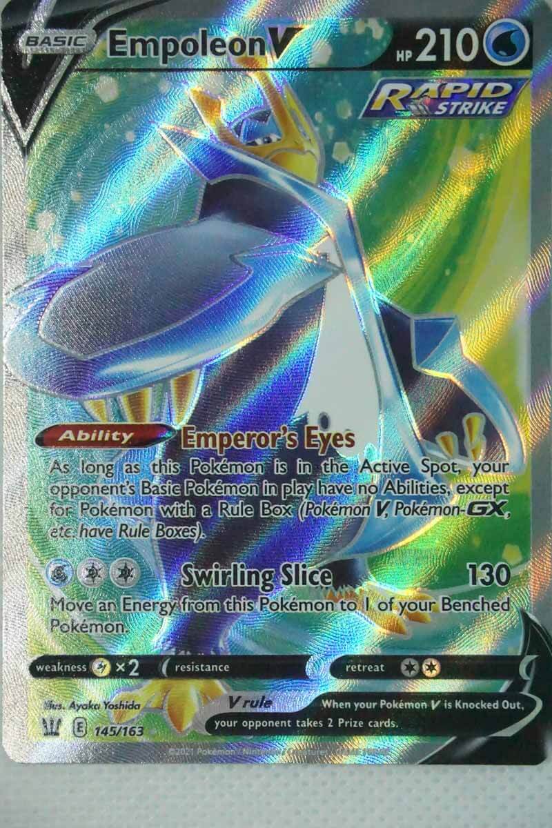 empoleon v pokemon card value Lot - Battle Styles 040/163 & SWSH108 Black Star Promo Colorless Rule Empoleon V 145/163 Full Art