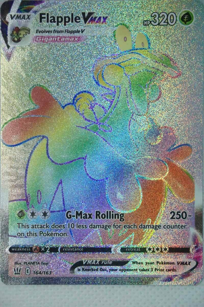 flapple vmax pokemon card value Sword & Shield Battle Styles Commemorate your favorite Pokemon with this Flapple 2021 Pokemon Battle Styles Ultra Rare #019 SGC Authenticated 10 Card Flapple VMAX 19/163 Price 2026