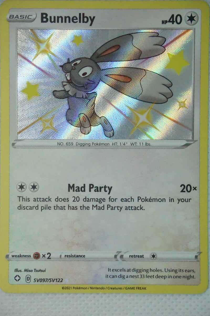 Bunnelby SV097/SV122 Shiny Rare - Pocket Monster
