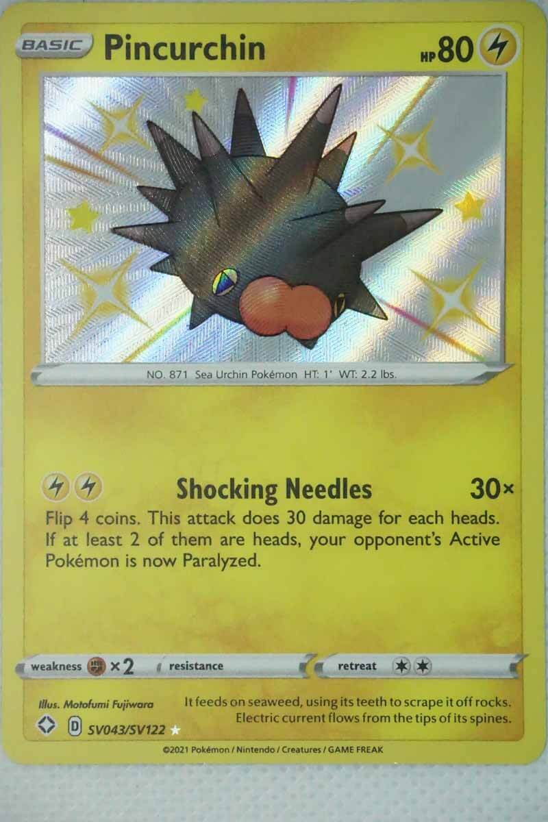 Pincurchin SV043/SV122 Shiny Rare - Pocket Monster Pincurchin SV043/SV122 Shiny Rare - Pocket Monster