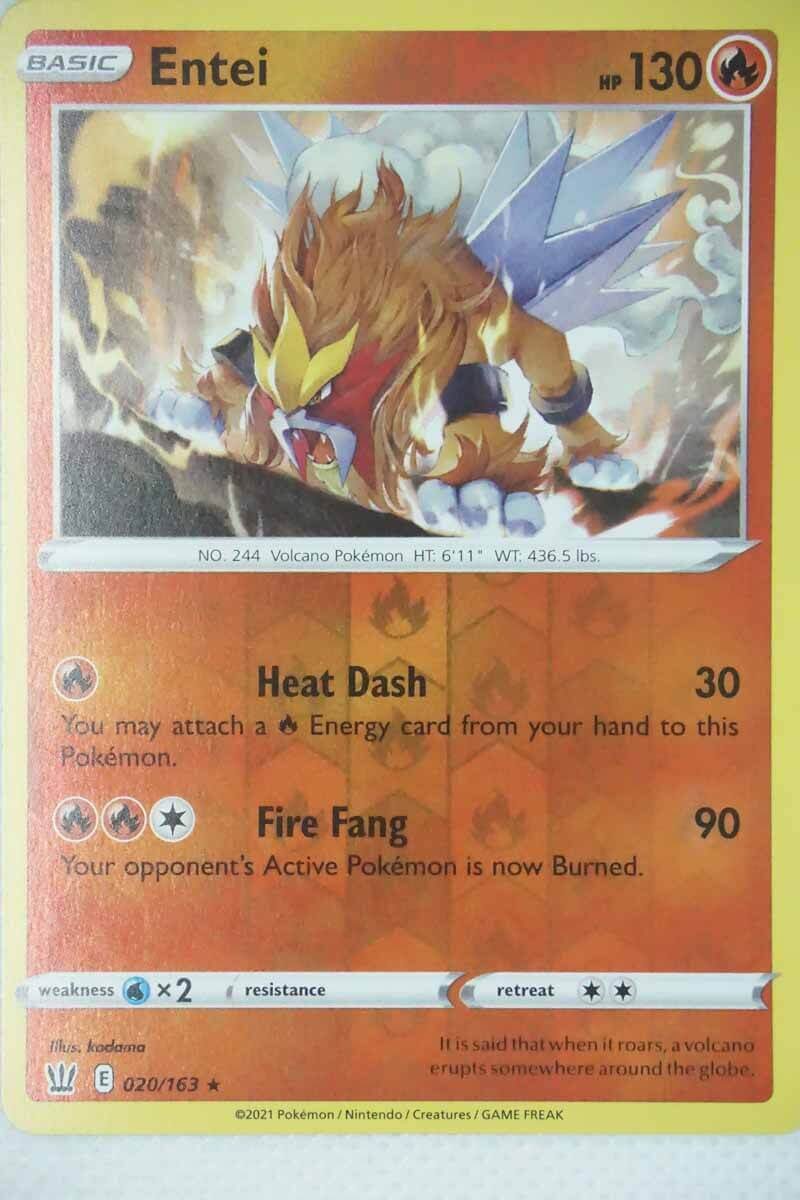 holographic entei pokemon card value Entei 4/132 Reverse Holo Rare Vintage Pokemon Card Near Mint main image 1