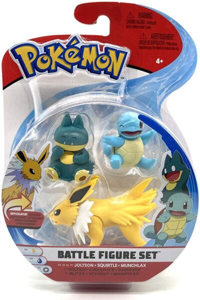 Jolteon, Squirtle og Munchlax Figurer