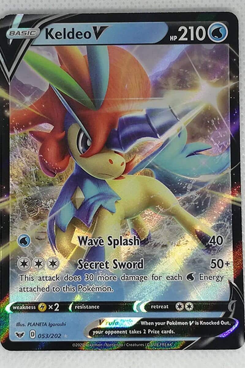 keldeo v pokemon card value 053/202 Ultra Rare (Sword & Shield) + 1x TitanCards Toploader Toys & Games The item may be similar but not exactly the same as the image (e.g Keldeo V | Sword &