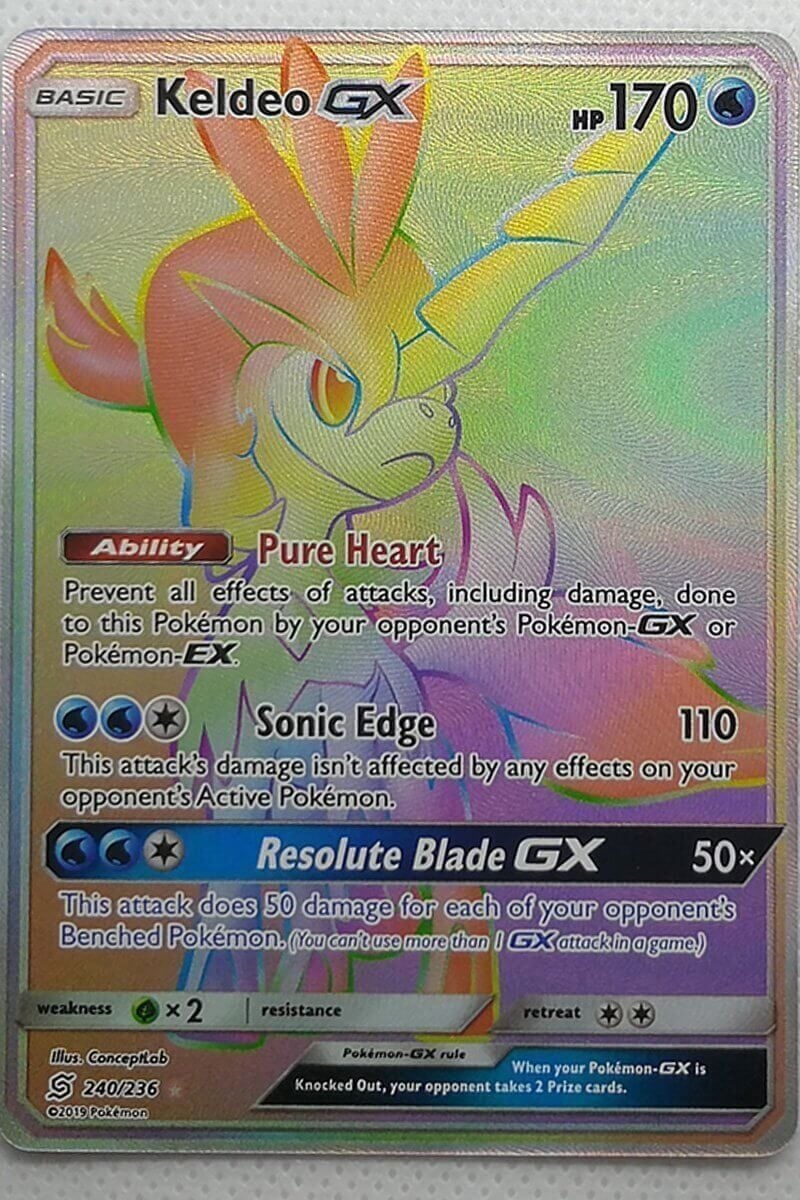 Keldeo GX 240/236 Hyper Rare - Pocket Monster