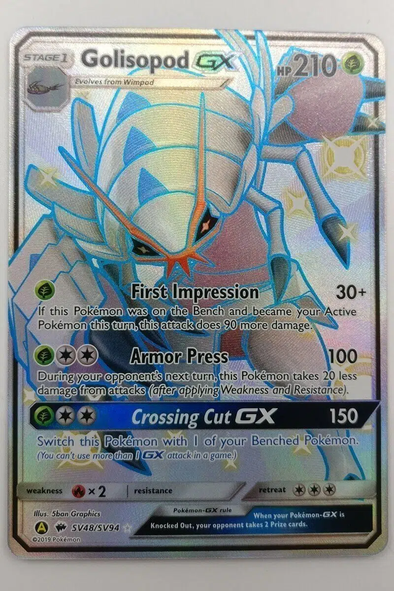 golisopod card sleeves Gold resealable flap stays discreetly out of view Pokemon 2023 SV3a Raging Surf