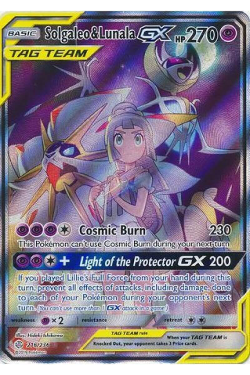 Solgaleo & Lunala GX 216/236 Full Art - Pocket Monster