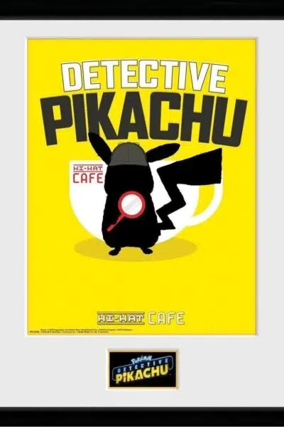 Indrammet plakat med detective pikachu 2