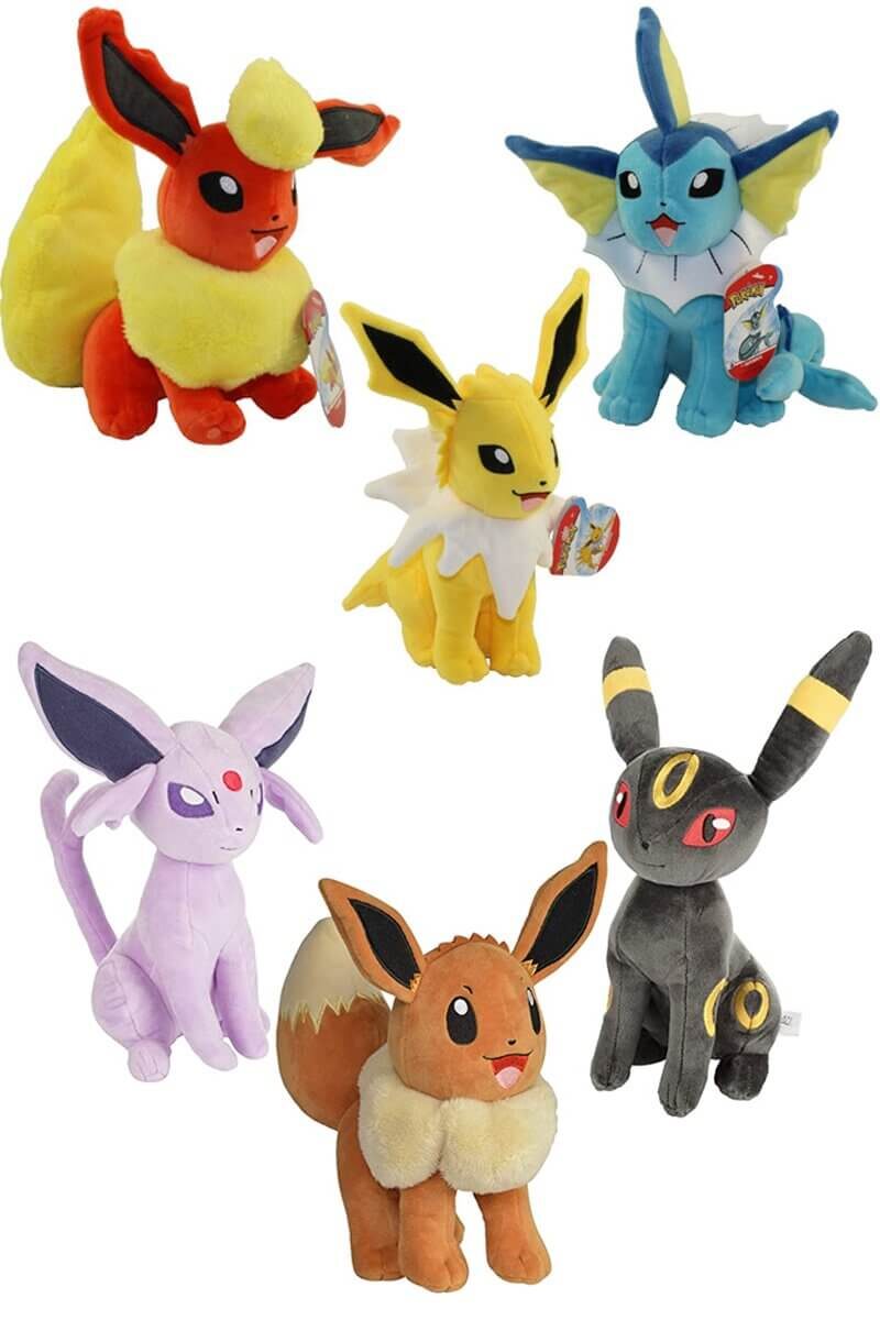 Eevee Bamse med 5 udviklinger