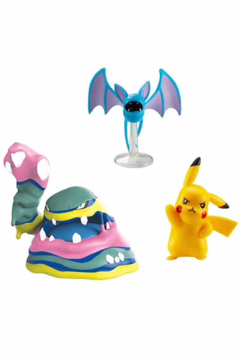 Alolan Muk, Pikachu & Zubat Figurer Pocket Monster