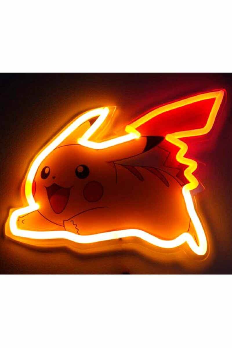Jätte Neon Pikachu vägglampa