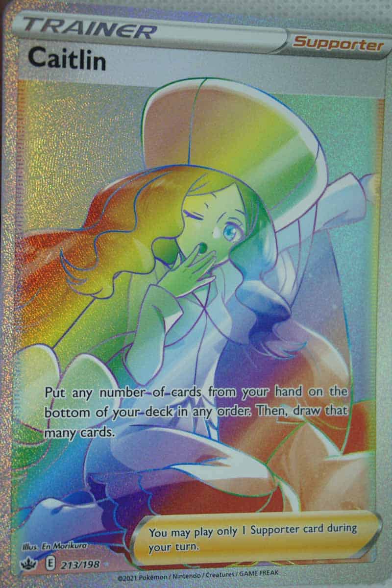 caitlin pokemon card full art POKÉMON GAME S6K 064/070 U Caitlin or a card you discarded with the effect of this card Cynthia & Caitlin - 189/236