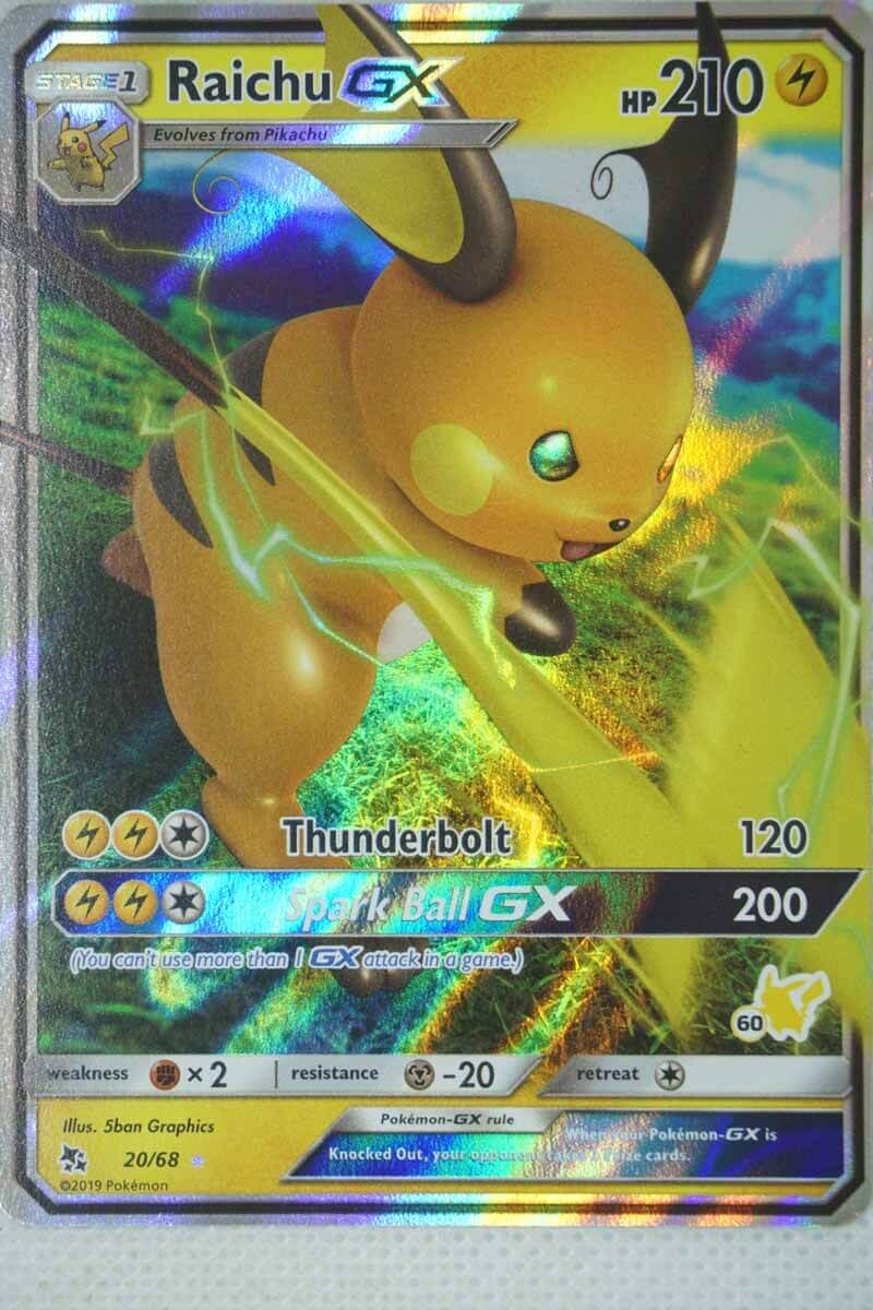 Raichu GX 20/68 med Pikachu Symbol