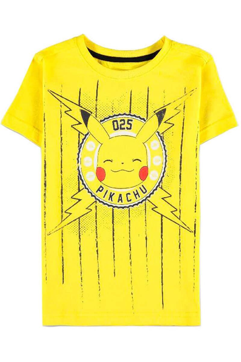Gul Pikachu T Shirt i Børnestørrelser