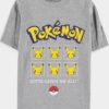 T Shirt med Pikachu Ansigter i Børnestørrelser