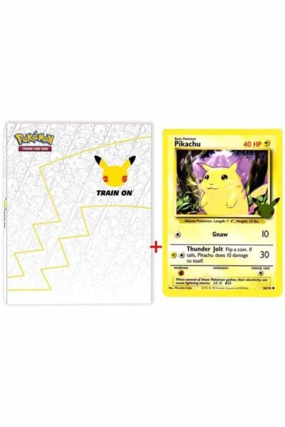 Pokemom A5 Mappe til Store kort inkl Pikachu Jumbokort fra Celebration