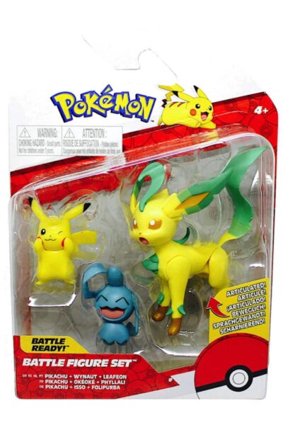 Pikachu Wynaut og Leafeon Figurer