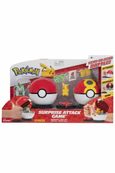 Surprise Attack Poke Ball Battle Game med Bulbasauer og Pikachu