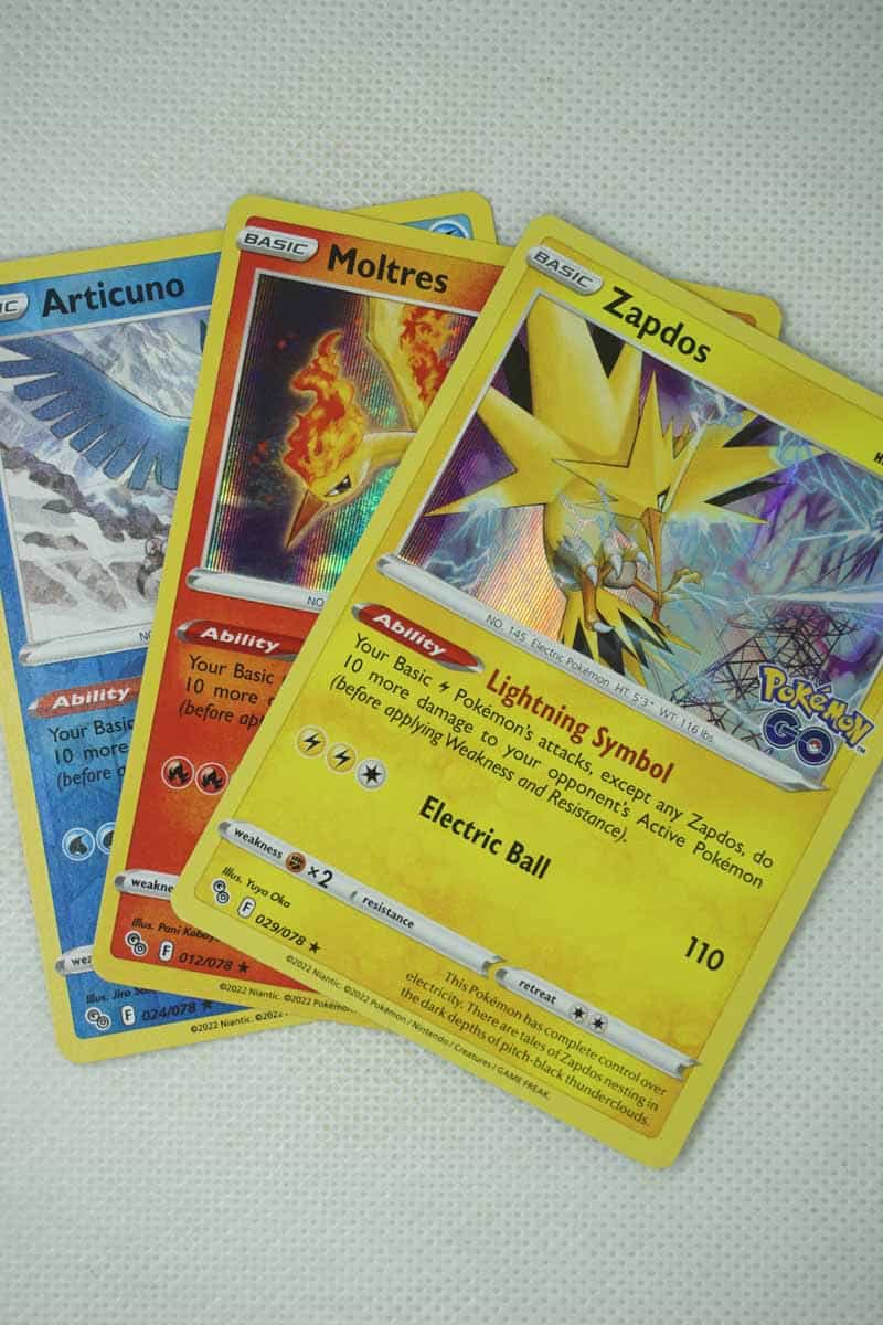 Trio med Moltres Zapdos og Articuno Holo Rare