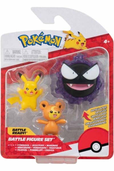 Gastly Teddiursa og Pikachu Figurer