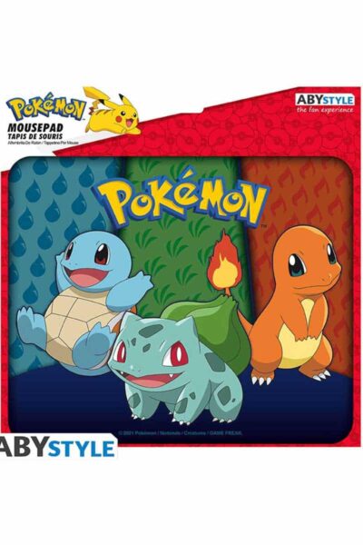 Pokemon Musemåtte med Charmander Squirtle og Bulbasaur