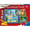 Pokemon Puslespil med Charmander Squirtle og Bulbasaur